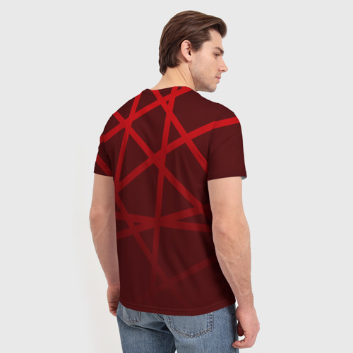 Мужская футболка 3D СССР красные линии, цвет 3D печать - фото 4