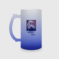 Кружка пивная матовое стекло Helltaker horny jail