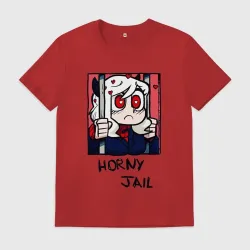 Мужская футболка хлопок Helltaker horny jail