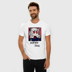 Мужская футболка хлопок Slim HELLTAKER HORNY JAIL - фото 2