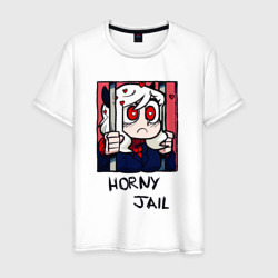 Мужская футболка хлопок Helltaker horny jail