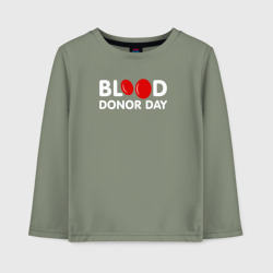 Детский лонгслив хлопок Blood Donor Day