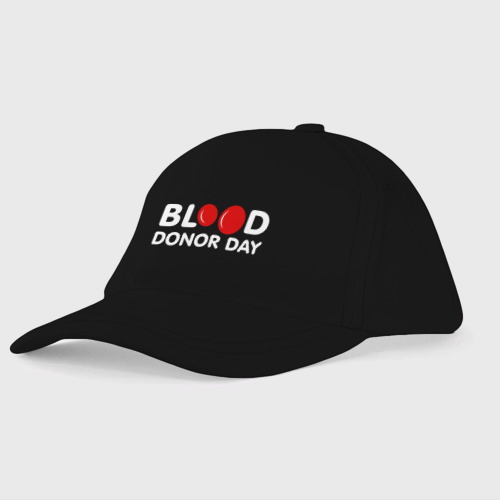 Детская бейсболка Blood Donor Day, цвет черный