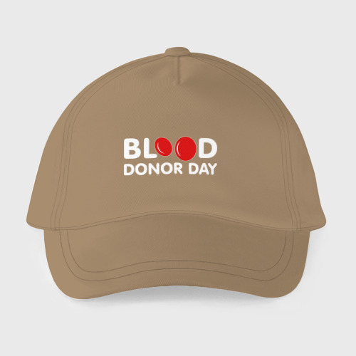 Детская бейсболка Blood Donor Day, цвет миндальный - фото 2