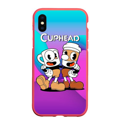 Чехол для iPhone XS Max матовый Чашечки   cuphead