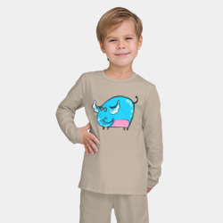 Детская пижама с лонгсливом хлопок Большой  голубой слон - фото 2