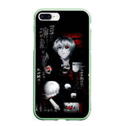 Чехол для iPhone 7Plus/8 Plus матовый Токийский Гуль Иероглифы Tokyo Ghoul