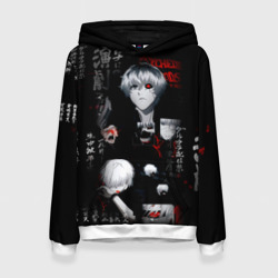 Женская толстовка 3D Токийский Гуль Иероглифы Tokyo Ghoul