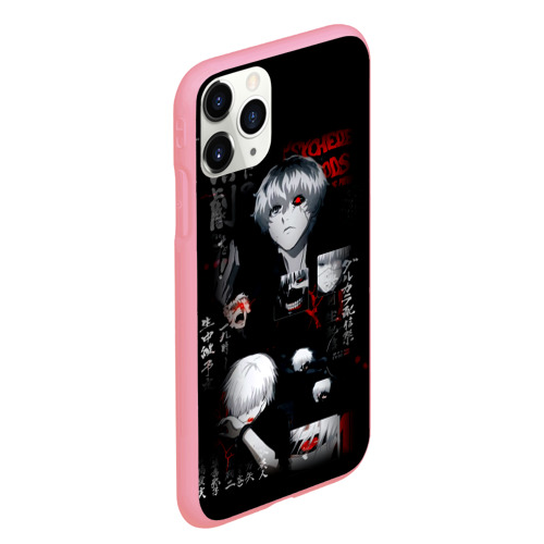 Чехол для iPhone 11 Pro Max матовый Токийский Гуль Иероглифы Tokyo Ghoul, цвет баблгам - фото 3