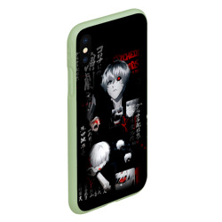 Чехол для iPhone XS Max матовый Токийский Гуль Иероглифы Tokyo Ghoul - фото 2