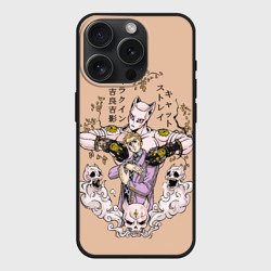Чехол силиконовый для Apple iPhone 15 Pro матовый Killer Queen Йошикаге Кира JoJo part 4