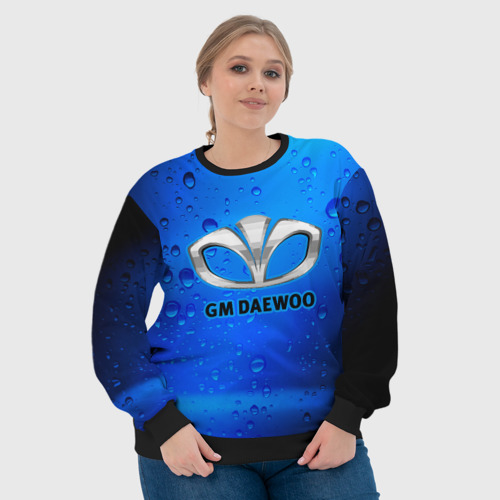 Женский свитшот 3D DAEWOO | Капли Дождя, цвет 3D печать - фото 6