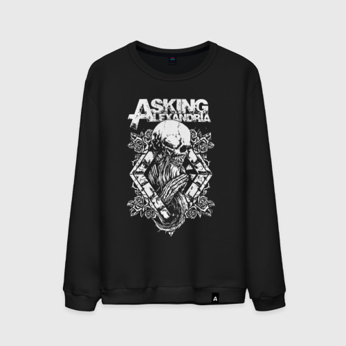 Мужской свитшот хлопок Asking alexandria Александрия, цвет черный