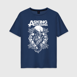 Женская футболка хлопок Oversize Asking alexandria Александрия