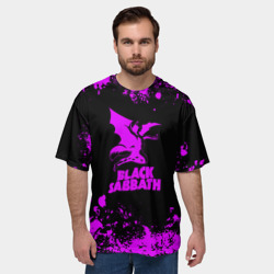 Мужская футболка oversize 3D Black Sabbath metal - фото 2