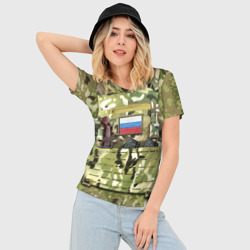 Женская футболка 3D Slim Бронежилет с боекомплектом - фото 2