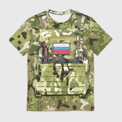 Мужская футболка 3D Бронежилет с боекомплектом