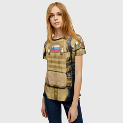 Женская футболка 3D Бронежилет - армия России - фото 2