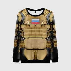 Мужской свитшот 3D Бронежилет - армия России