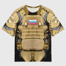 Мужская футболка oversize 3D Бронежилет - армия России