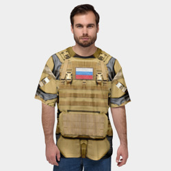 Мужская футболка oversize 3D Бронежилет - армия России - фото 2