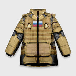 Зимняя куртка для девочек 3D Бронежилет - армия России
