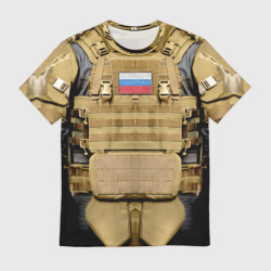 Мужская футболка 3D Бронежилет - армия России