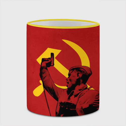 Кружка с полной запечаткой с принтом Советский солдат - Серп и молот, фото #4