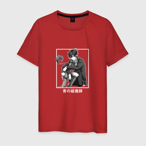 Мужская футболка хлопок Загадочный Рин Окумура, цвет красный