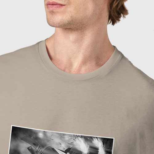 Мужская футболка хлопок Экзорцист Рин в атаке, цвет миндальный - фото 6