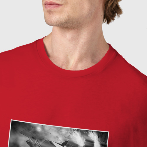 Мужская футболка хлопок Экзорцист Рин в атаке, цвет красный - фото 6