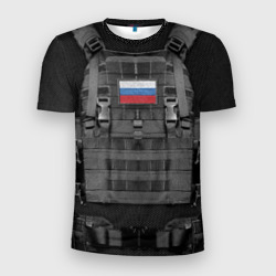 Мужская футболка 3D Slim Бронежилет армии России