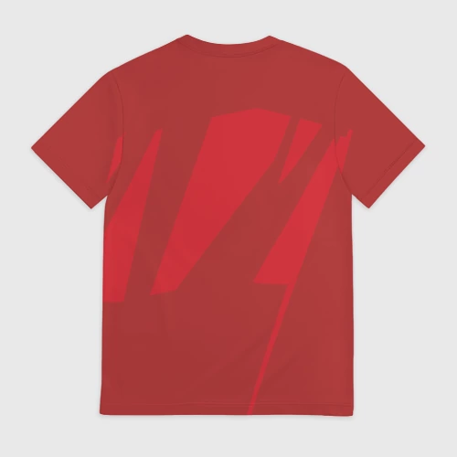 Мужская футболка 3D с принтом Знамя Победы на Рейхстаге, вид сзади #1