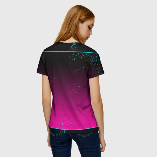 Женская футболка 3D с принтом Judy    Cyberpunk2077, вид сзади #2