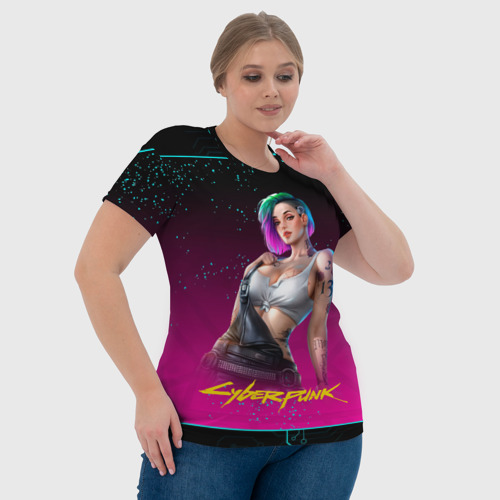 Женская футболка 3D с принтом Judy    Cyberpunk2077, фото #4