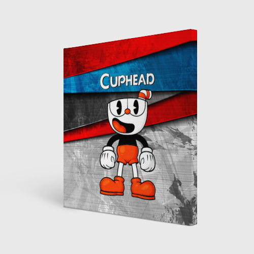 Холст квадратный Cuphead Красная чашечка, цвет 3D печать