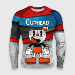 Мужской рашгард 3D Cuphead Красная чашечка