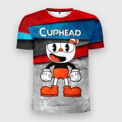 Мужская футболка 3D Slim Cuphead Красная чашечка