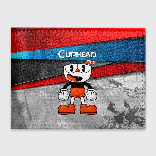 Обложка для студенческого билета Cuphead Красная чашечка, цвет синий