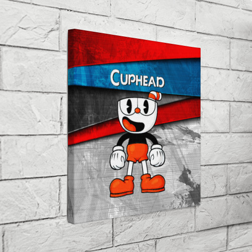 Холст квадратный Cuphead Красная чашечка, цвет 3D печать - фото 3