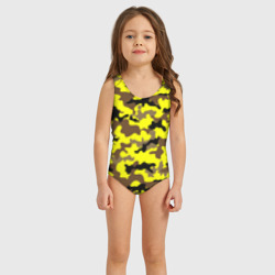 Детский купальник 3D Камуфляж Жёлто-Коричневый