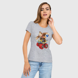 Женская футболка хлопок Slim Donkey Kong Super Mario Nintendo - фото 2