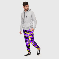 Мужские брюки 3D Камуфляж Фиолетово-Жёлтый - фото 2