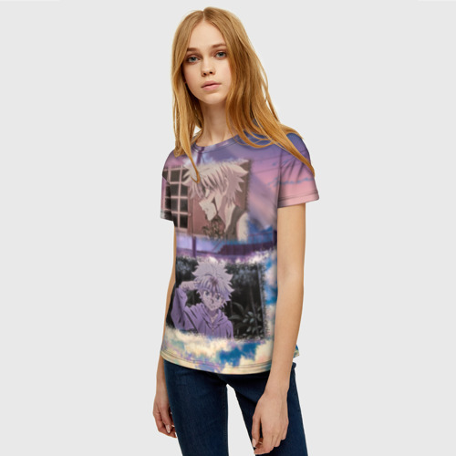 Женская футболка 3D с принтом Киллуа Золдик | Хантер х Хантер, фото на моделе #1