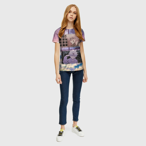Женская футболка 3D с принтом Киллуа Золдик | Хантер х Хантер, вид сбоку #3