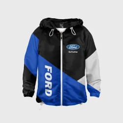Детская ветровка 3D Ford Форд черный синий белый
