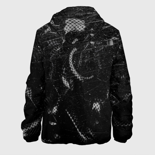 Мужская куртка 3D с принтом Китайский Дракон Чб Dragon Snake, вид сзади #1