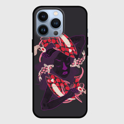 Чехол для iPhone 13 Pro Девушка карп-кои и киты