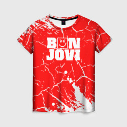 Женская футболка 3D Bon Jovi Трещины