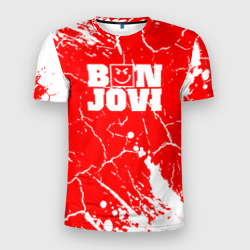 Мужская футболка 3D Slim Bon Jovi Трещины